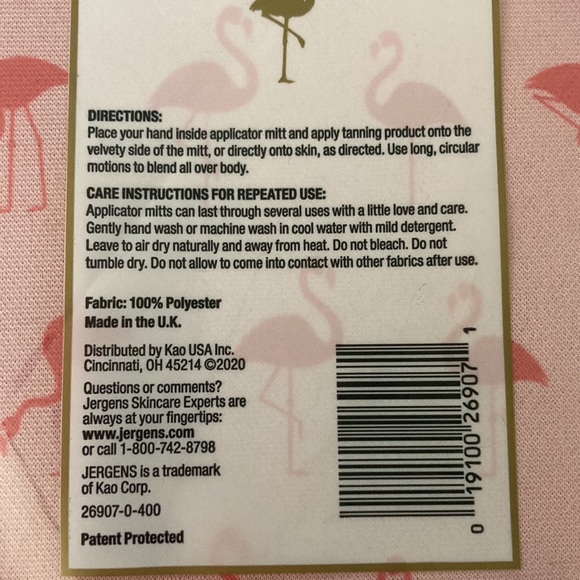 One Reusable Jergens  Natural Glow Instant Sunless Tanning Applicator Mitt NEW - Picture 3 of 5
